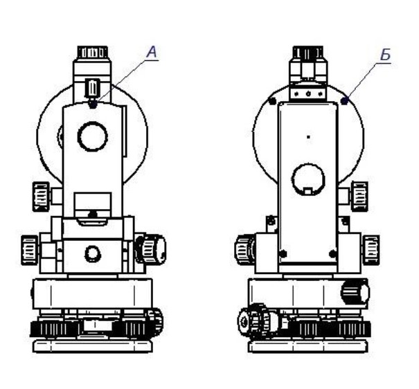 Схема устройства теодолита 4т30п