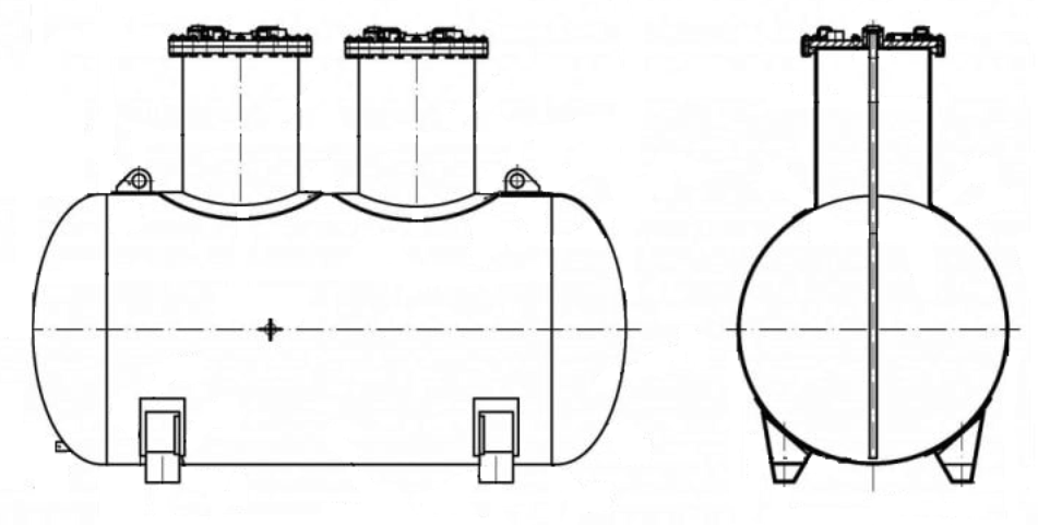 Горизонтальный цилиндрический